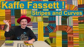 I made a Quilt out of KAFFE FASSETT fabric  FINALLY  👨🏻🕺🏻 Stripes and Curves Quilt [upl. by Norby]