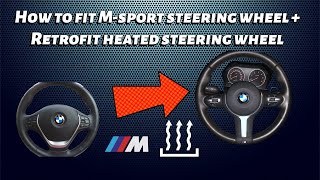 BMW F22F30F32 Msport Steering Wheel Upgrade  Heated Retrofit  DIY Installation Tutorial [upl. by Hilarius]