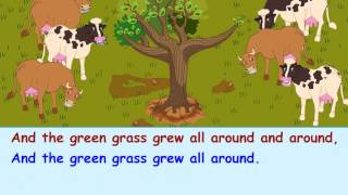 The Green grass grew all around with Lyric  Nursery rhymes Kids Song childrens song [upl. by Sivar260]