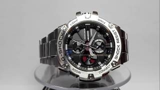 Casio GShock GSTB100D1AER Bluetooth Solar watch video 2017 [upl. by Lais94]