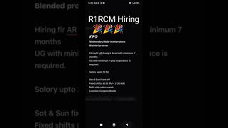 R1RCM Hiring 2023 [upl. by Znieh535]