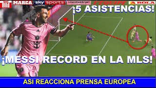 🔥 ASI REACCIONA PRENSA EUROPEA a GOL y CINCO ASISTENCIAS de MESSI INTER MIAMI vs NEW YORK RED BULL [upl. by Mile154]