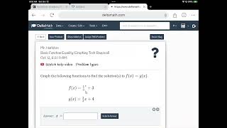 TINSPIRE Graph to Find Intersections [upl. by Nosecyrb687]