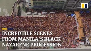 Incredible scenes from Manilas Black Nazarene procession [upl. by Htiderem]