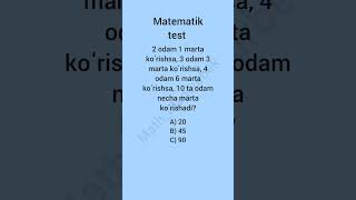 Qiziqarli matematik test  Siz buni topa olasizmi [upl. by Ahsener]