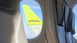 airBaltic Airbus A220300 landing to Tallinn TLLEETN [upl. by Salbu]