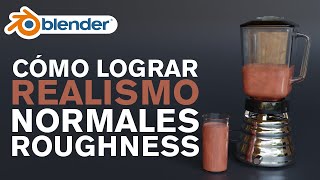 Cómo lograr realismo usando mapas de roughness y normales para imperfeccionesBlender en español [upl. by Hsima]