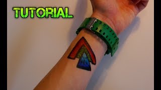 Non Permanent Tattoo Tutorial  Cool Summer Tattoo Non Permanent Fresh Tattoo Art DIY [upl. by Asquith]