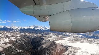 Takeoff from Telluride Denver Air Connection Dornier 328JET [upl. by Arobed]