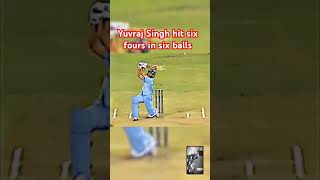 Yuvraj Singh hit six fours in six balls 🔥 shortsfeed [upl. by Bartlet978]