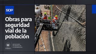 Gobierno del Presidente Nayib Bukele interviene taludes en carretera al puerto de La Libertad [upl. by Ardnatal]