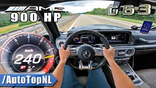 900HP MercedesAMG G63 on AUTOBAHN NO SPEED LIMIT by AutoTopNL [upl. by Barta]