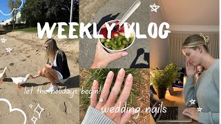 WEEKLY VLOG  Holiday prep and wedding nails [upl. by Ayojal]