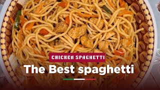 chicken spaghetti recipe easy and delicious 😋🤤chickenspaghetti [upl. by Anawyt]