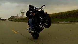 Yamaha FZ1 Wheelie Session  Super Fast Wheelies on Yamaha FZ1  FULL HD 1080p [upl. by Ytsrik]