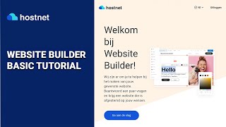 Hostnet  Website builder tutorial Basis [upl. by Nij]