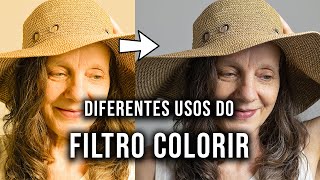 Usos do Filtro Colorir no Photoshop [upl. by Kitti]