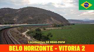 Cab Ride Desembargador DrummondGov ValadaresVitóriaMinas Railway Braziltrain drivers view 4K [upl. by Shewmaker]