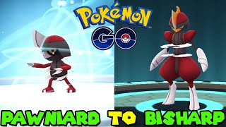 Evolving PAWNIARD to BISHARP in Pokemon Go [upl. by Enelyad]