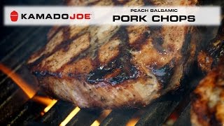 Kamado Joe Peach Balsamic Pork Chops [upl. by Brigida976]