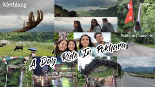 A Short Vlog Ride in Pokhara  Pokhara Canoeing and Methlang🚴‍♂️💚pame lakeside  methlang jharna [upl. by Athiste]