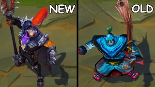 Jax Rework All Skins NEW and OLD Texture Comparison League of Legends [upl. by Niad347]