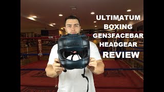 Ultimatum Boxing Gen3FaceBar Professional Facebar Headgear Review by ratethisgear [upl. by Hagan]