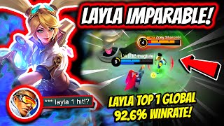 ¡LA MEJOR TIRADORA DE MOBILE LEGENDS LAYLA TOP 1 GLOBAL 926 WINRATE  MOBILE LEGENDS [upl. by Pooh482]