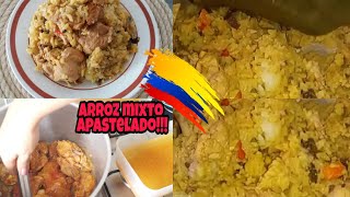 CÓMO HACER ARROZ APASTELADO MIXTO DE CERDO Y POLLO COSTEÑO COLOMBIANO  Cocina Con Nelu [upl. by Silvers]