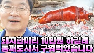 Eng혐오주의 돼지 한마리 10만원 하길래 한마리 사서 통째로 바베큐 해먹었습니다  Whole pig barbecue  공대생네 가족 [upl. by Nolava247]