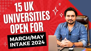 MarchMay Intake 2024 Open  15 Universities List  Studify UK USA CANADA [upl. by Llehsram337]