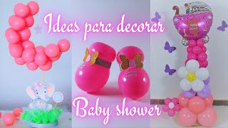 Ideas para decorar Baby shower de niña 👶🏻Ideas to decorate Baby shower for girl 👶🏻balloon decoration [upl. by Loats]