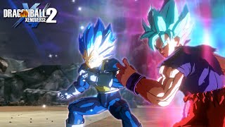 NEW animated SSBK Goku amp SSBE Vegeta Duo Character Combo amp Skills  Dragon Ball Xenoverse 2 [upl. by Vish471]