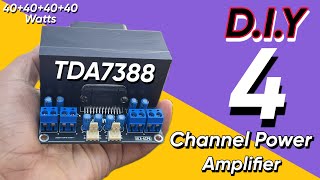 TDA7388 4 Channel Power Amplifier Board • DIY Amplifier • 40404040 Watts • Ultimax • FT JLCPCB [upl. by Gage]