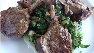 Lamb chops Middle Eastern Style Recipe [upl. by Hinch]