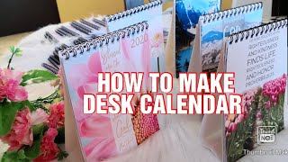 HOW TO MAKE DESK CALENDAR  Simply Cass [upl. by Eeral]