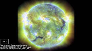 NASA SDO  Eclipse on September 12 2011 [upl. by Jackquelin584]