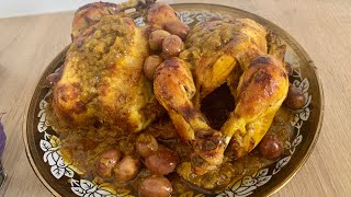 POULET AUX OLIVES à la Marocaine et sa sauce à l’oignon Daghmira دجاج محمر بالدغميرة بحال أعراس [upl. by Lennon]