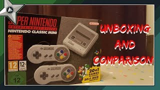 SNES Mini Classic Unboxing and Comparison UK [upl. by Sholes]