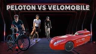 Peloton of Roadies vs Velomobile [upl. by Eidderf]