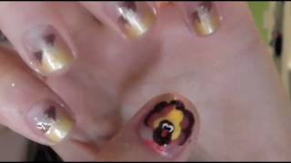 Thanksgiving Nail Tutorial Tip Toe Turkey [upl. by Rieger676]