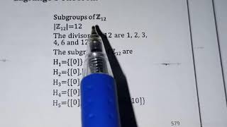 52 MTH633 Group Theory Lagranges Theorem Applications of Lagranges Theorem [upl. by Yatzeck155]