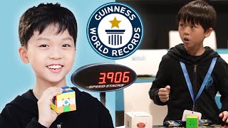 Is He The Worlds Best Speedcuber  Guinness World Records [upl. by Ial29]