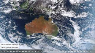 September 2024 weather satellite timelapse Australia  New Zealand weather  4K [upl. by Trebla640]