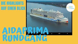 AIDAprima Rundgang mit allen Highlights amp Neuheiten ✅ [upl. by Zared]