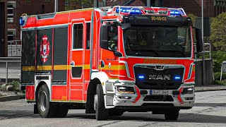 FEUERALARM IM HOCHHAUS  LENTNER HLF20 Einsatzfahrt KDOW amp HLF2 Feuerwehr Bad Oldesloe amp RTW [upl. by Atiuqehs]