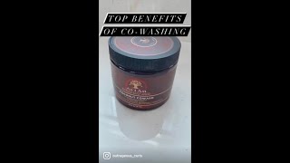 BENEFITS OF CO WASHING NATURAL HAIR shorts [upl. by Blanc]