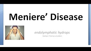 ENT Meniere Disease Part 1 Menieres Endolymphatic Hydrops What is Cause Aetiology reason why ear [upl. by Lyford839]