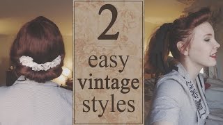 Quick amp Easy Vintage Hairstyles [upl. by Castor]