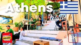 Athens Greece Walking Tour 4K 🇬🇷 Plaka and Acropolis [upl. by Newmark586]